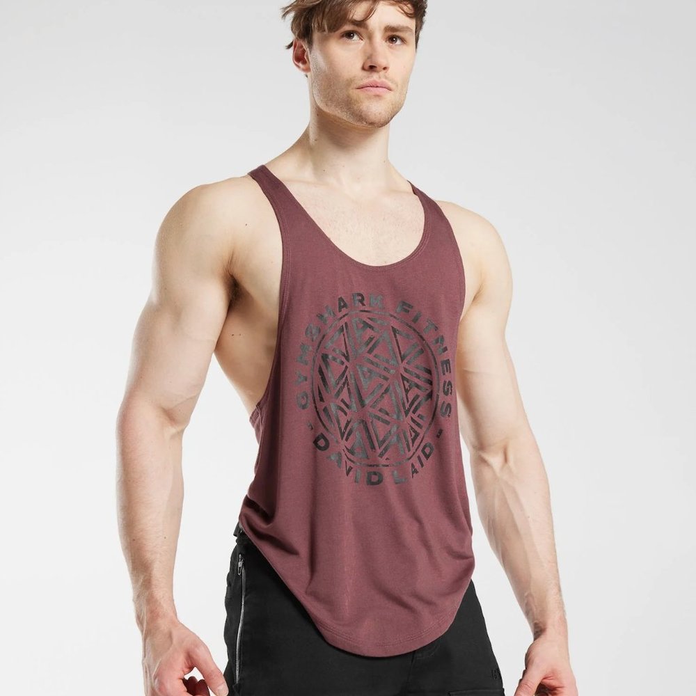 GYMSHARK DAVID LAID STRINGER Red